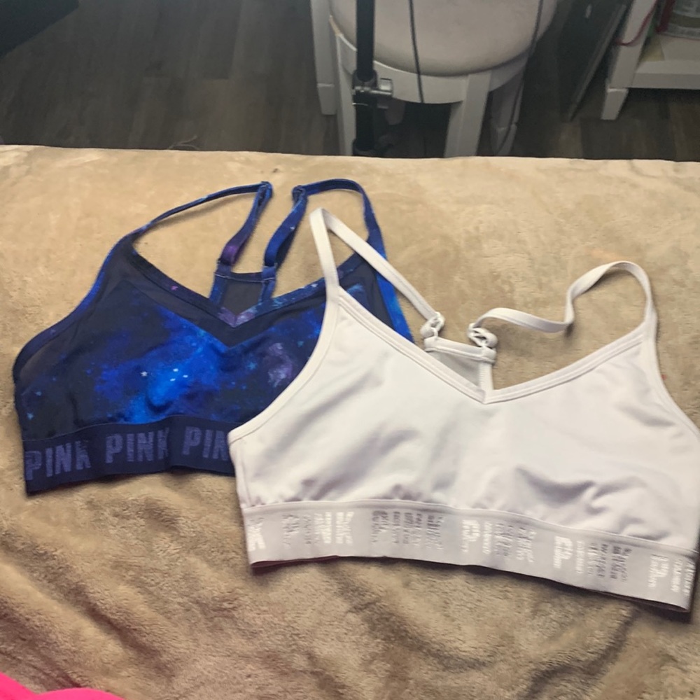 Pink sports bra